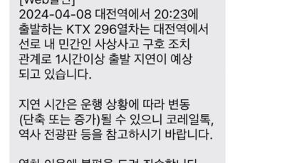 대전역 선로에 뛰어든 20대男 심정지…KTX 일부 지연