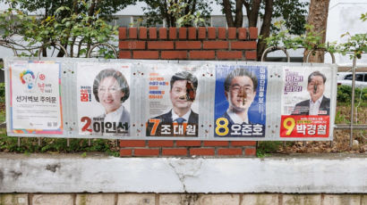 총선 앞두고 곳곳 선거벽보 훼손…대구선 야권후보만 골랐다