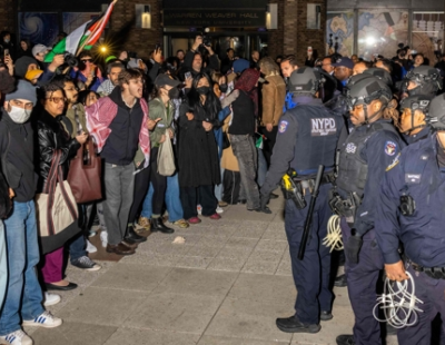 미 대학가 ‘친팔레스타인’ 시위 확산…경찰, 예일대·NYU에서도 시위 학생들 연행