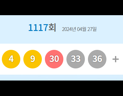 1117회 로또 1등 9명… 당첨금 각 30억3000만원