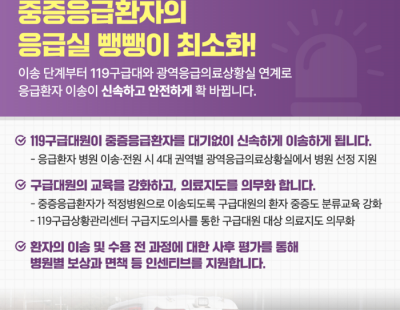 응급환자 이송할 병원, 응급상황실이 정한다···‘응급실 뺑뺑이’ 줄어들까