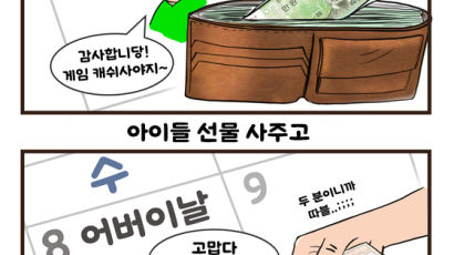 텅텅 빈 '텅장 된 통장'…사랑 넘치는 5월 '웃픈' 아이러니 [같toon마음]