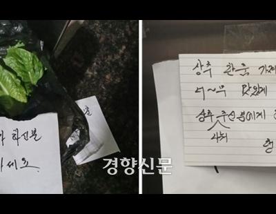 “좋아하면 가져가세요” “맛있게 먹었습니다”…‘상추 한 줌’으로 핀 이웃사랑