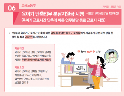 [하반기 달라지는 것]육아 단축근무 ‘눈치 안 보게’…일 분담한 동료에 지원금 준다