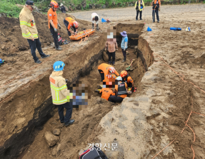 “장마에 지반 약해진 듯”…제주 매장문화재 발굴현장서 2명 매몰됐다 구조