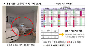 고주파 의료기에 환자 대신 베개 넣어 치료 기록 부풀려