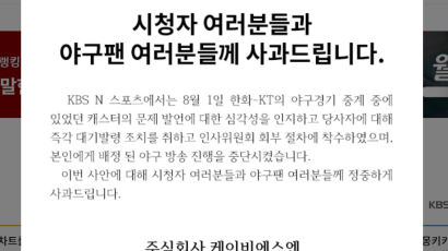 “여자라면 XX싶다” 야구중계 중 성희롱 발언 캐스터, 대기발령