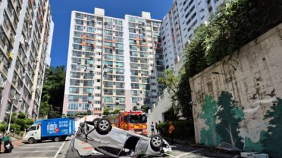 후진하다가 10m 아래로 '쿵'…70대 몰던 차, 난간 뚫고 추락