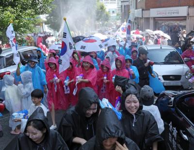 광주 고려인들도 “대한독립 만세”…광복절, 시민들과 ‘봉오동 전투’ 재연