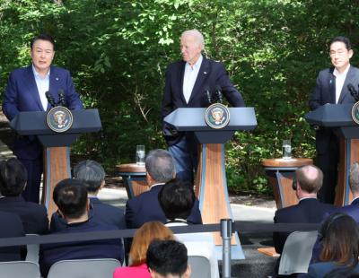 한·미·일 캠프 데이비드 1주년 공동성명 평가 “전례없는 협력의 로드맵”