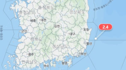 울산 동구 동북동쪽 해역서 지진…규모 2.4 지진