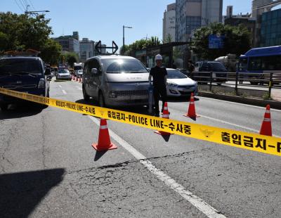 이번엔 서울 강남서 ‘땅꺼짐’ 신고···경찰 교통 통제 중