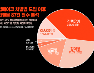 [단독]2020년 딥페이크 성착취물 처벌 강화법 시행 이후 판결 전수분석…집행유예 40% 육박