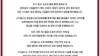 '女화장실 몰카' 진땀 뺀 스타필드 "여기 아닙니다, 변기 레버 달라"