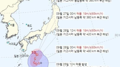 16호 태풍 ‘시마론’ 일본 해상서 발생…국내 영향 없을 듯