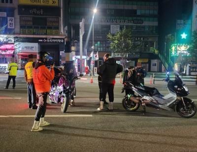 ‘한글날 폭주족’ 활개…천안·아산서 102건 단속